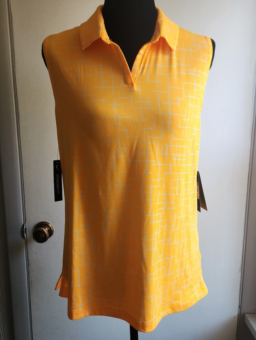 Nwt Nike golf sleevless polo women size M neon orange